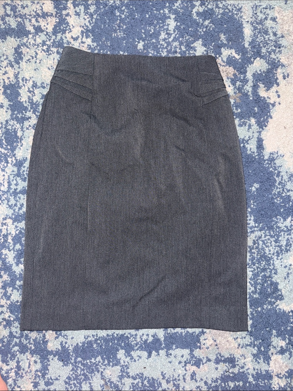 Express Charcoal Gray Pencil Skirt with Waist Paneling